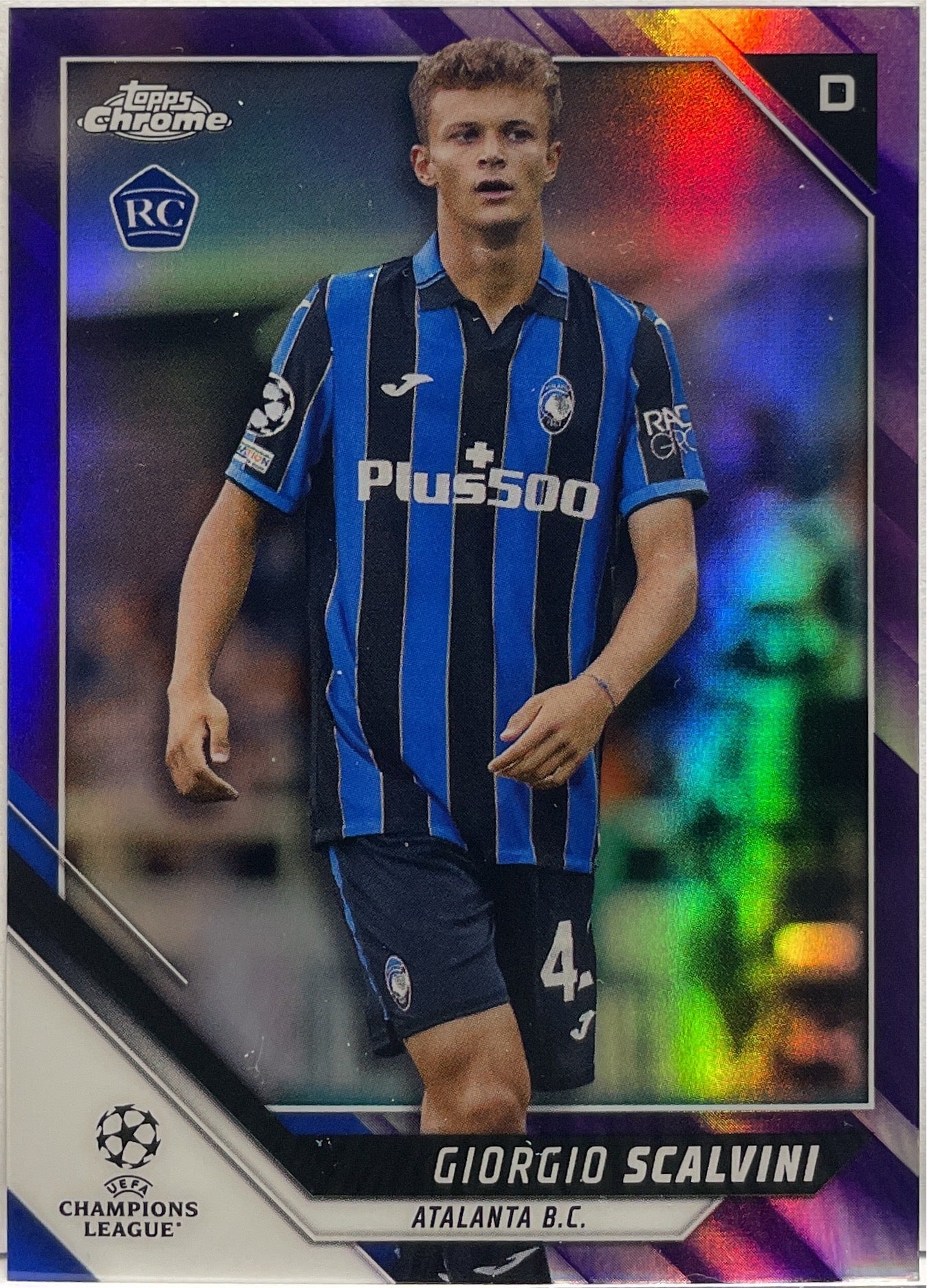 Giorgio Scalvini 6/250 Rookie Purple Topps Chrome UCL 2021/22
