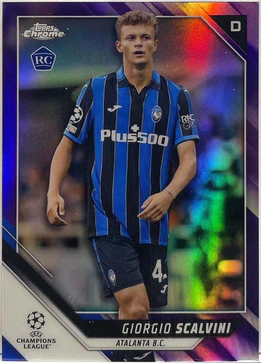 Giorgio Scalvini 6/250 Rookie Purple Topps Chrome UCL 2021/22