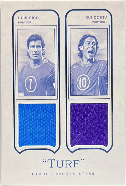 Luis Figo & Rui Costa 1/5 Double Patch Turf Futera Unique 2024