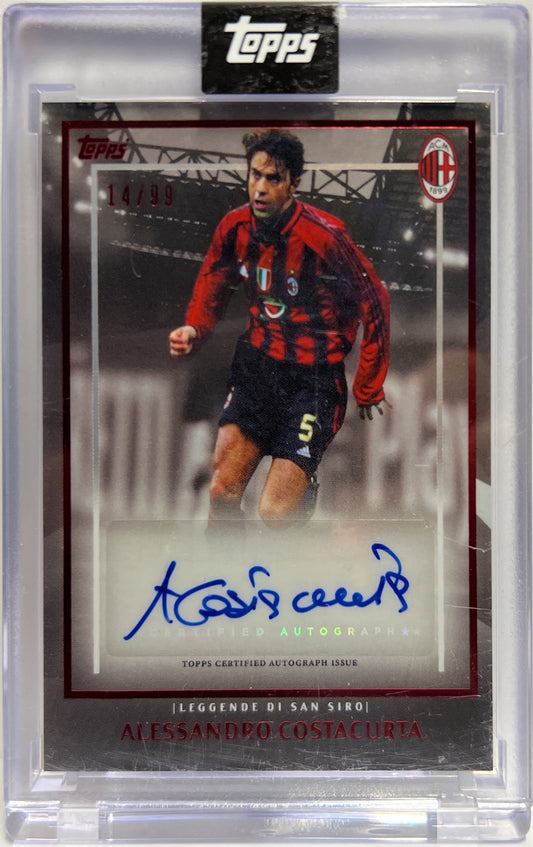Alessandro Costacurta 14/99 Autograph Leggende Di San Siro Topps AC Milan 125 Anniversary 2025