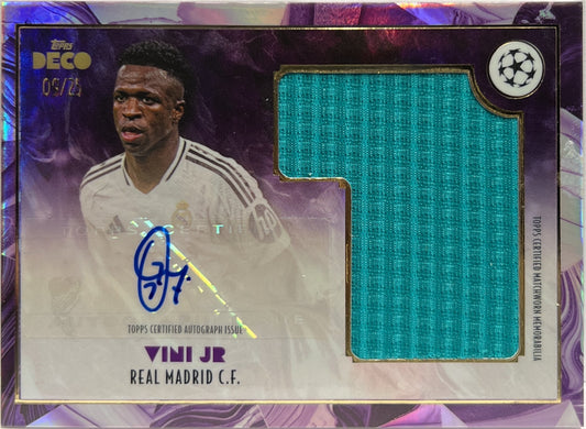 Vini Jr 9/25 Patch Autograph Antiquity Topps Deco 2023/24