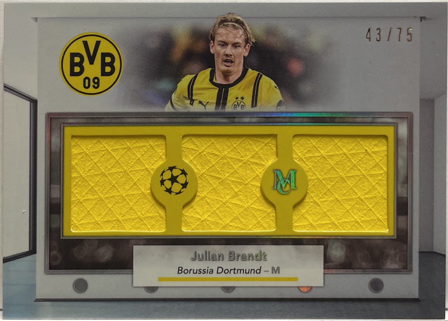 Julian Brandt 43/75 Patch Worn Triple Relic Topps Museum 2024/25