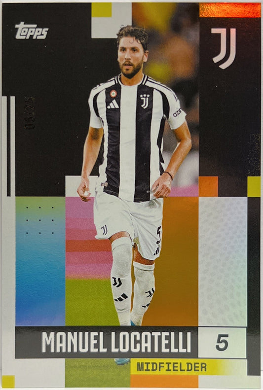 Manuel Locatelli 5/25 Orange Topps Juventus Premium Team Set 2024/25