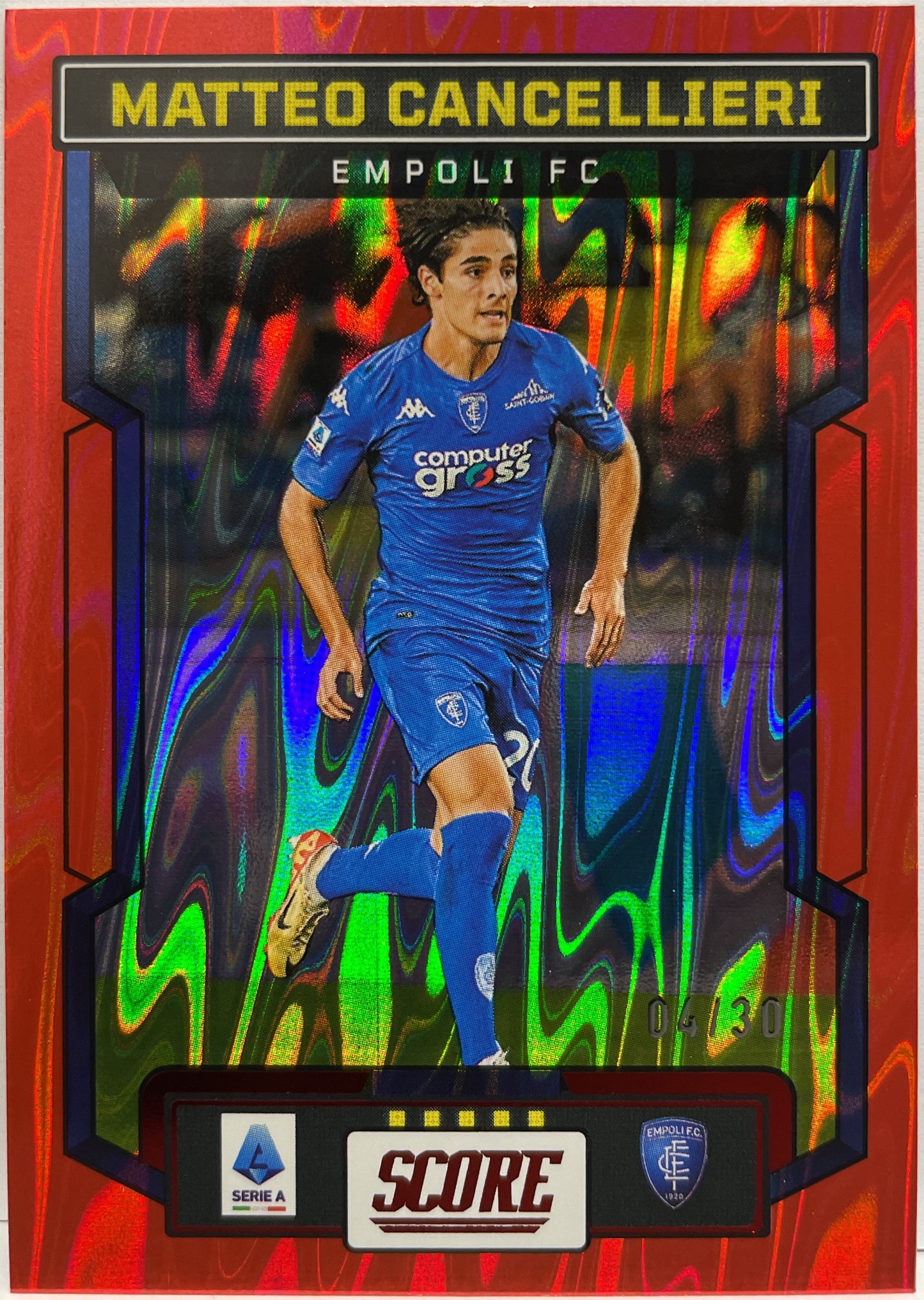 Matteo Cancellieri 4/30 Red Swirl Score Serie A 2023/24