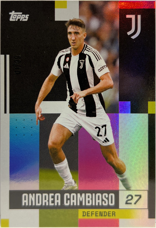 Andrea Cambiaso 1/99 Pink Topps Juventus Premium Team Set 2024/25
