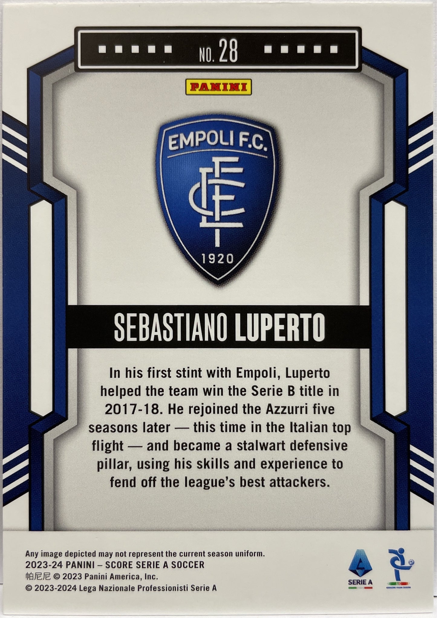 Sebastiano Luperto 1/30 Red Swirl Score Serie A 2023/24