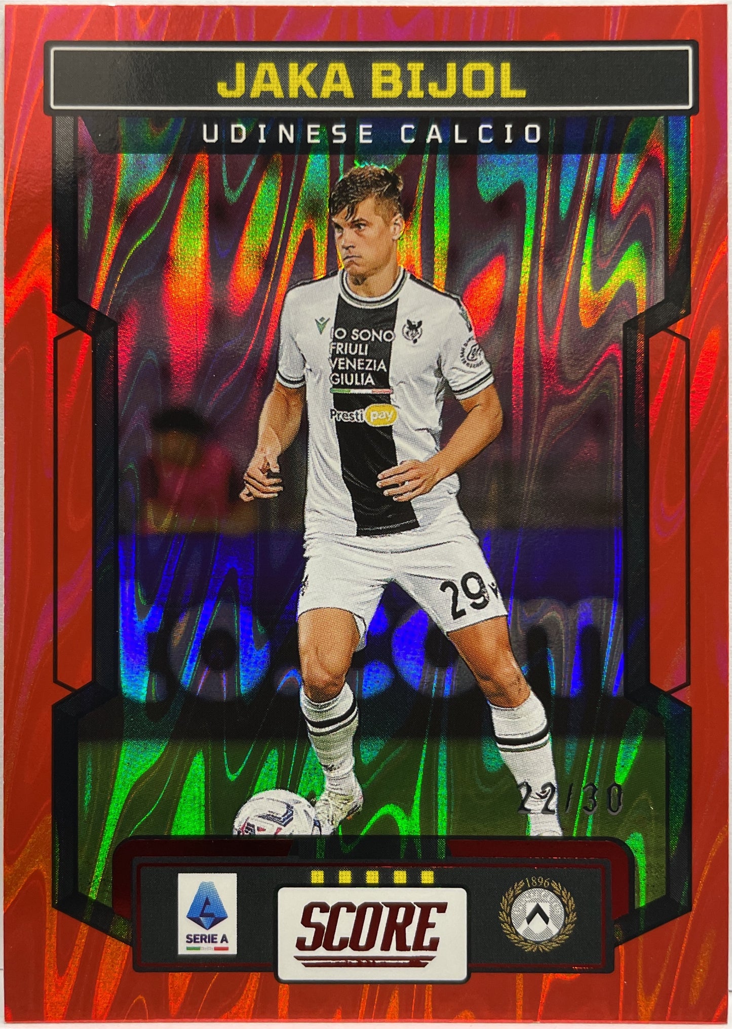 Jaka Bijol 22/30 Red Swirl Score Serie A 2023/24