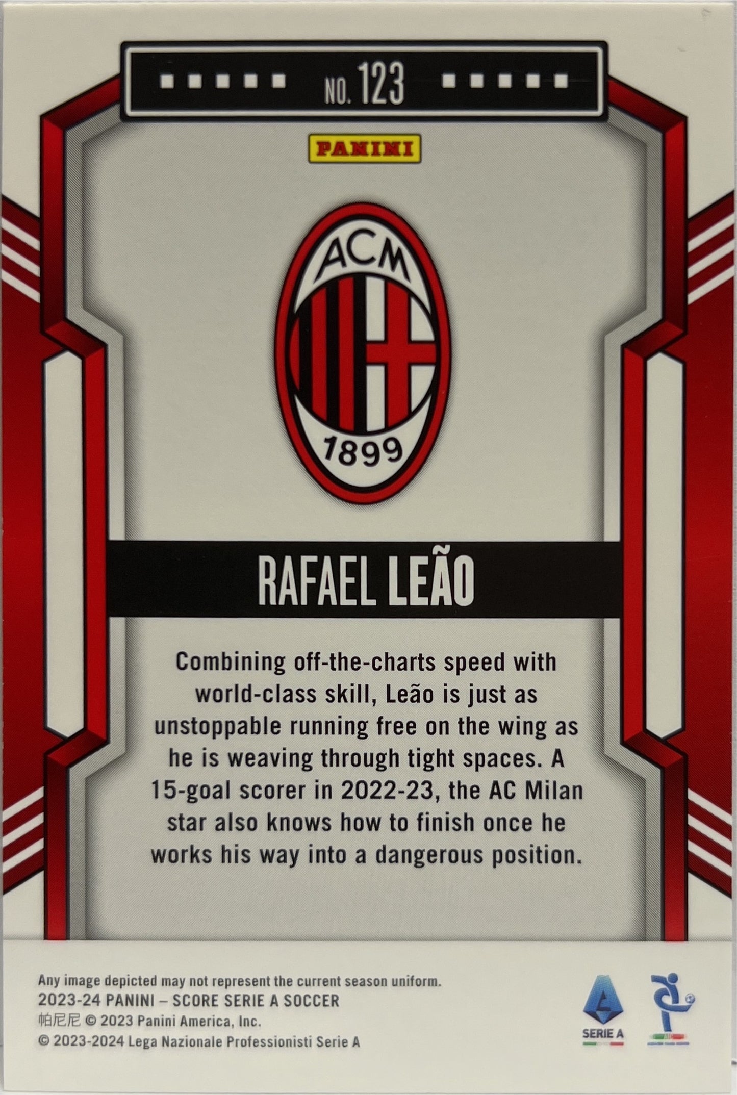 Rafael Leao 1/10 Gold Swirl Score Serie A 2023/24