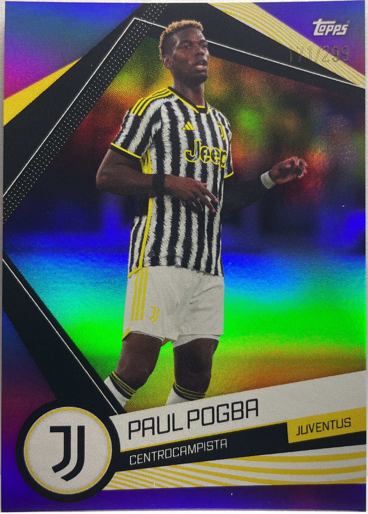 Paul Pogba 171/299 Purple Topps Juventus Fan set 2023/24