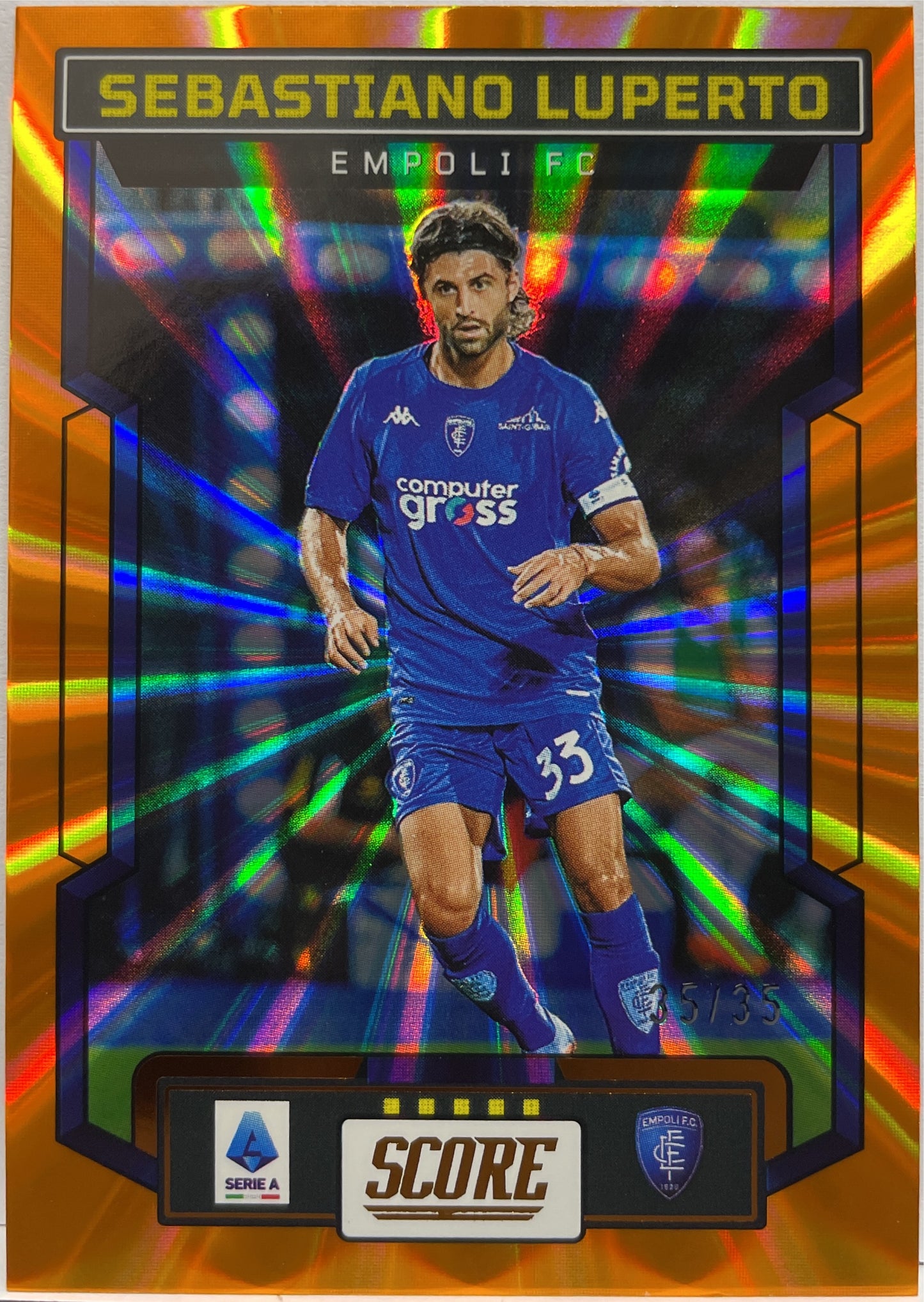 Sebastiano Luperto 35/35 Orange Laser Score Serie A 2023/24