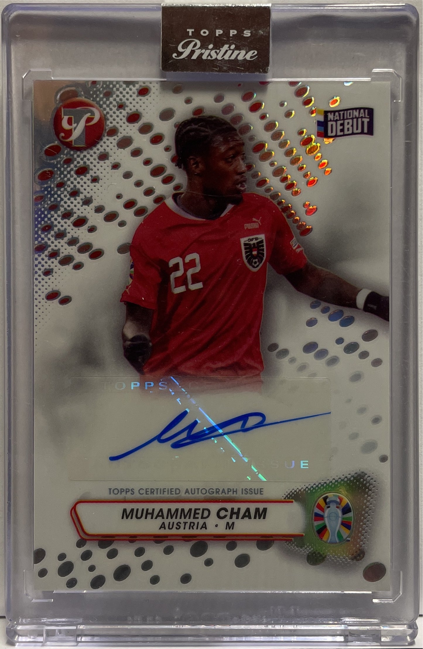 Muhammed Cham Autograph National Debut Topps Pristine Uefa Euro 2024