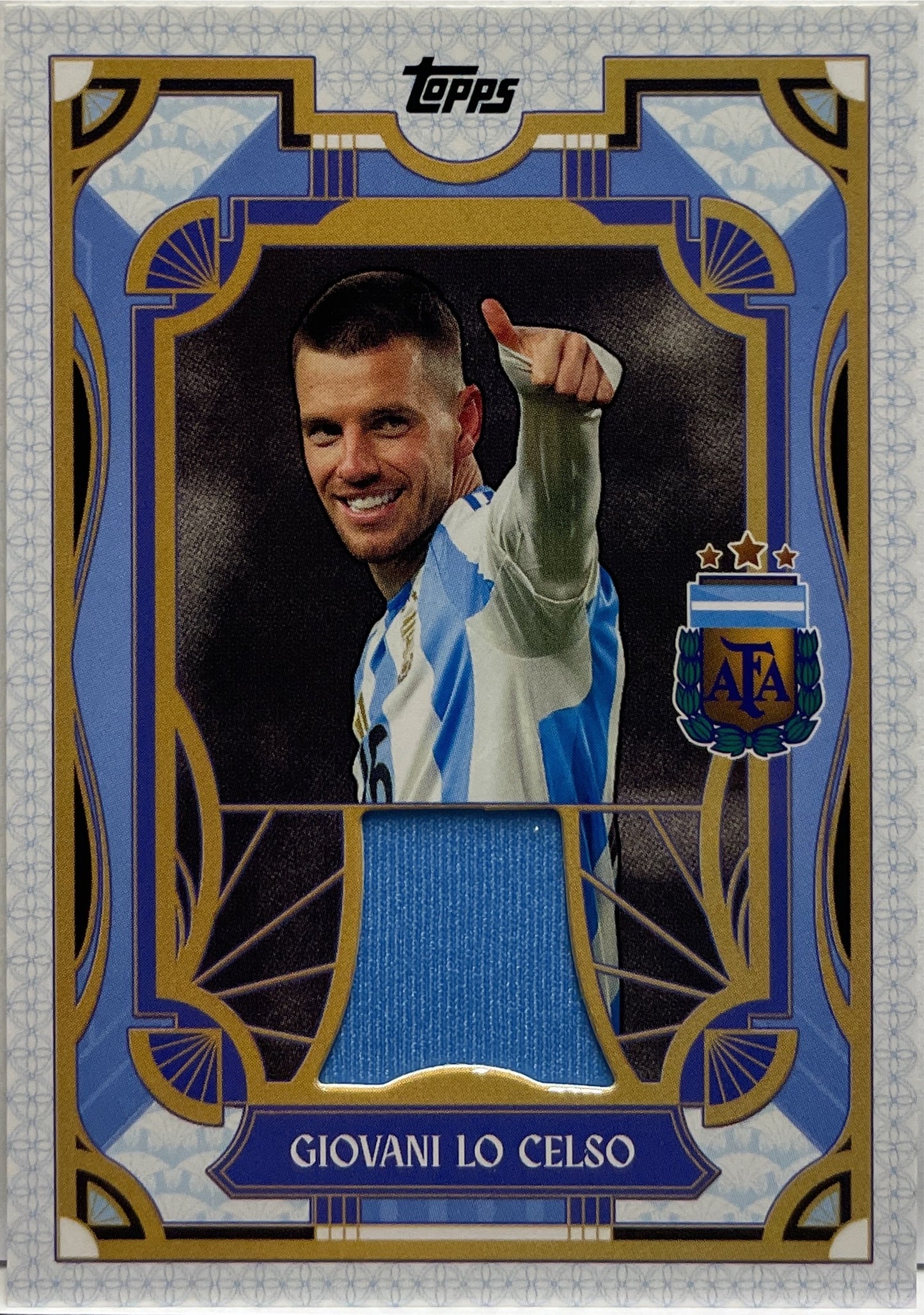 Giovanni Lo Celso Patch Worn Topps Argentina Team Set 2024