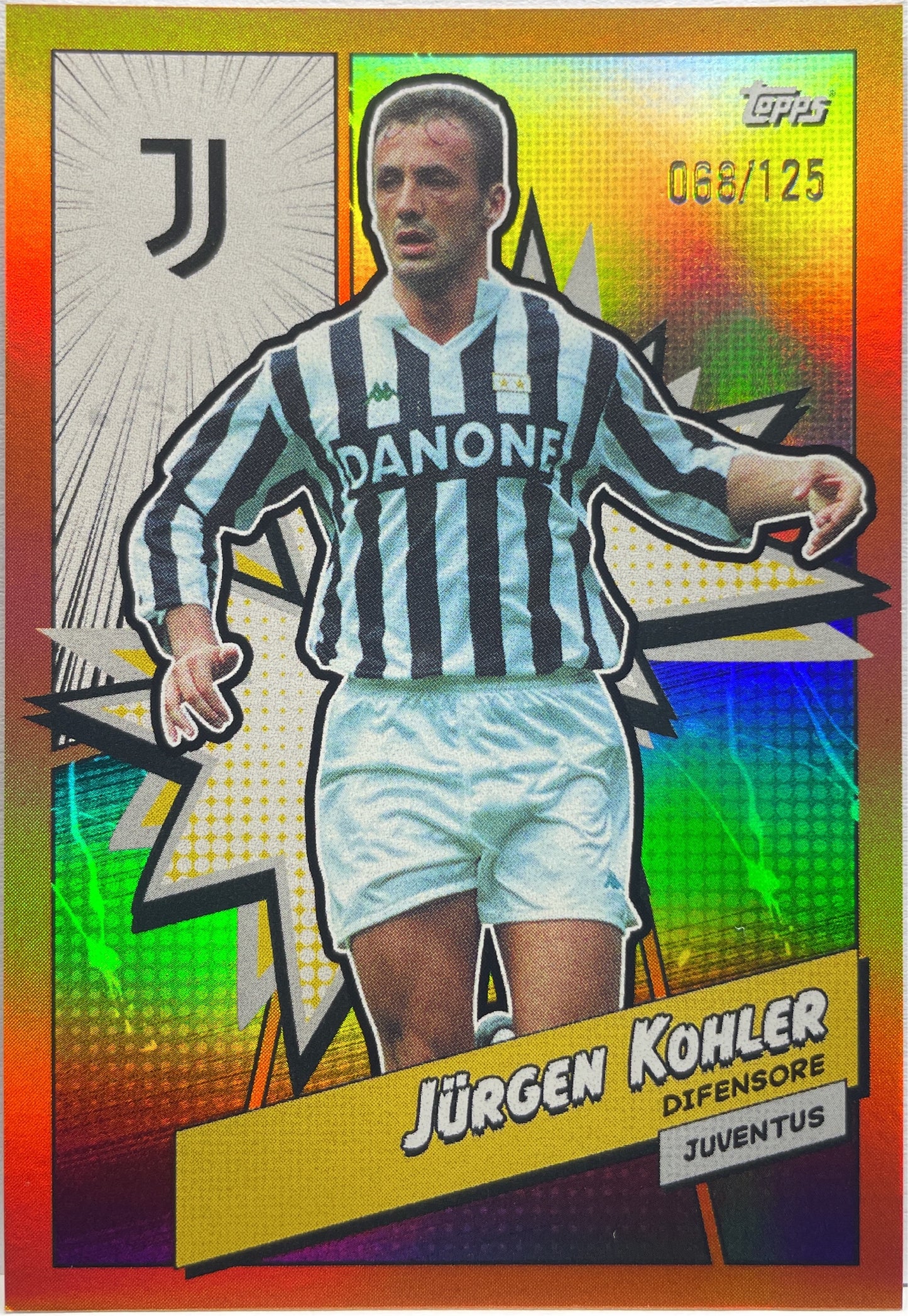 Jurgen Kohler 68/125 Heroes Orange Topps Juventus Fan set 2023/24