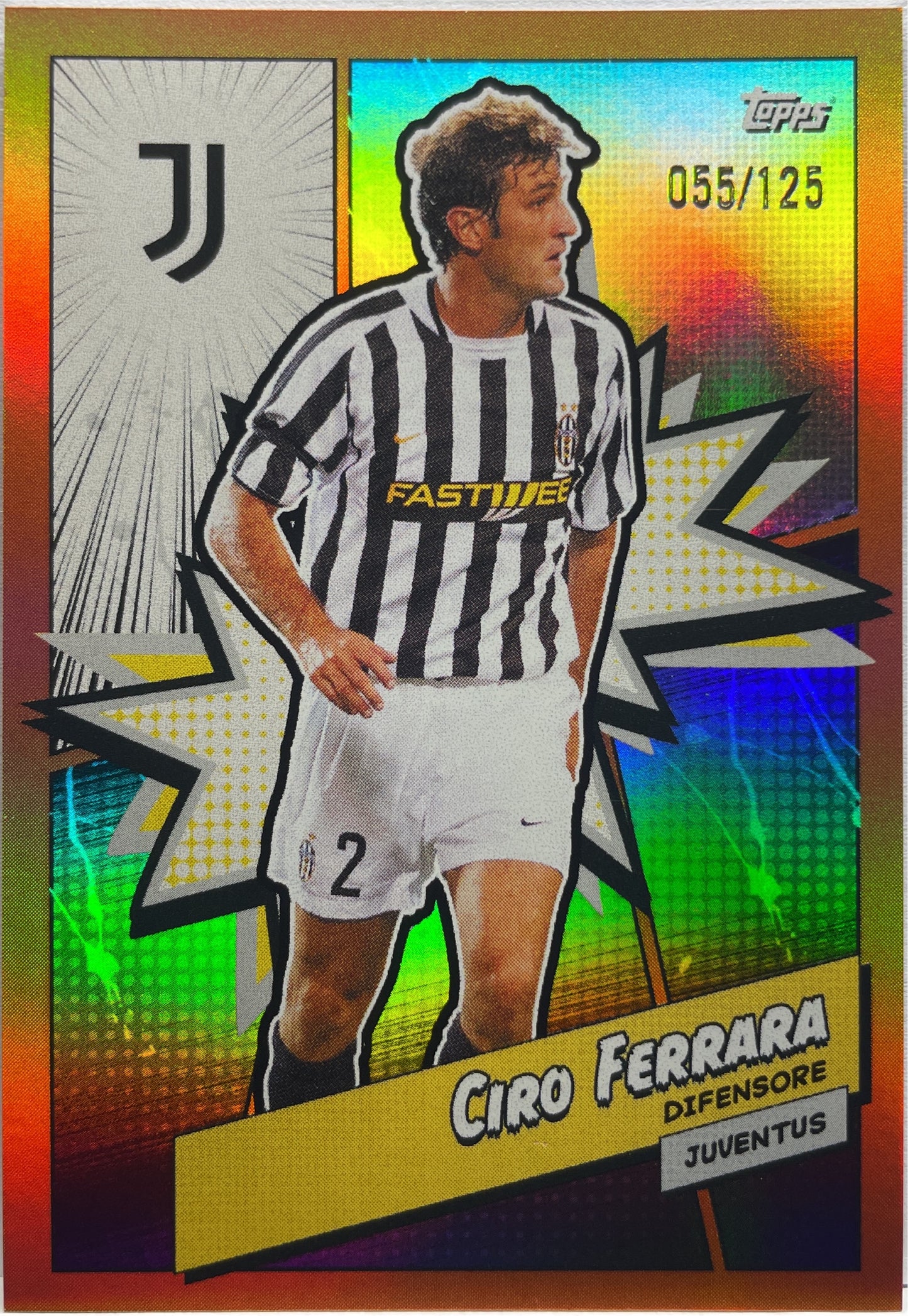 Ciro Ferrara 55/125 Heroes Orange Topps Juventus Fan set 2023/24