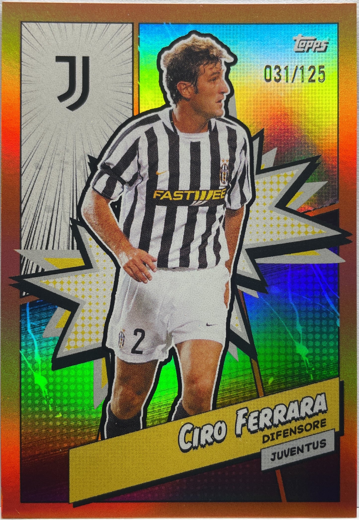 Ciro Ferrara 31/125 Heroes Orange Topps Juventus Fan set 2023/24