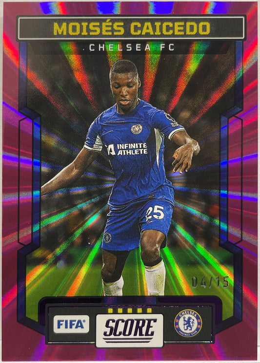 Moises Caicedo 2/15 Purple Laser Score Fifa 2023/24