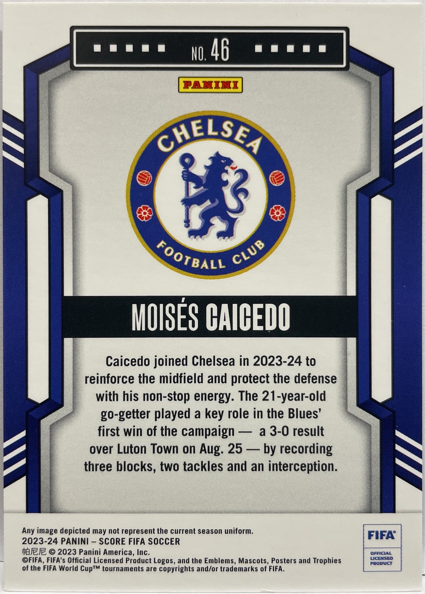 Moises Caicedo 2/15 Purple Laser Score Fifa 2023/24