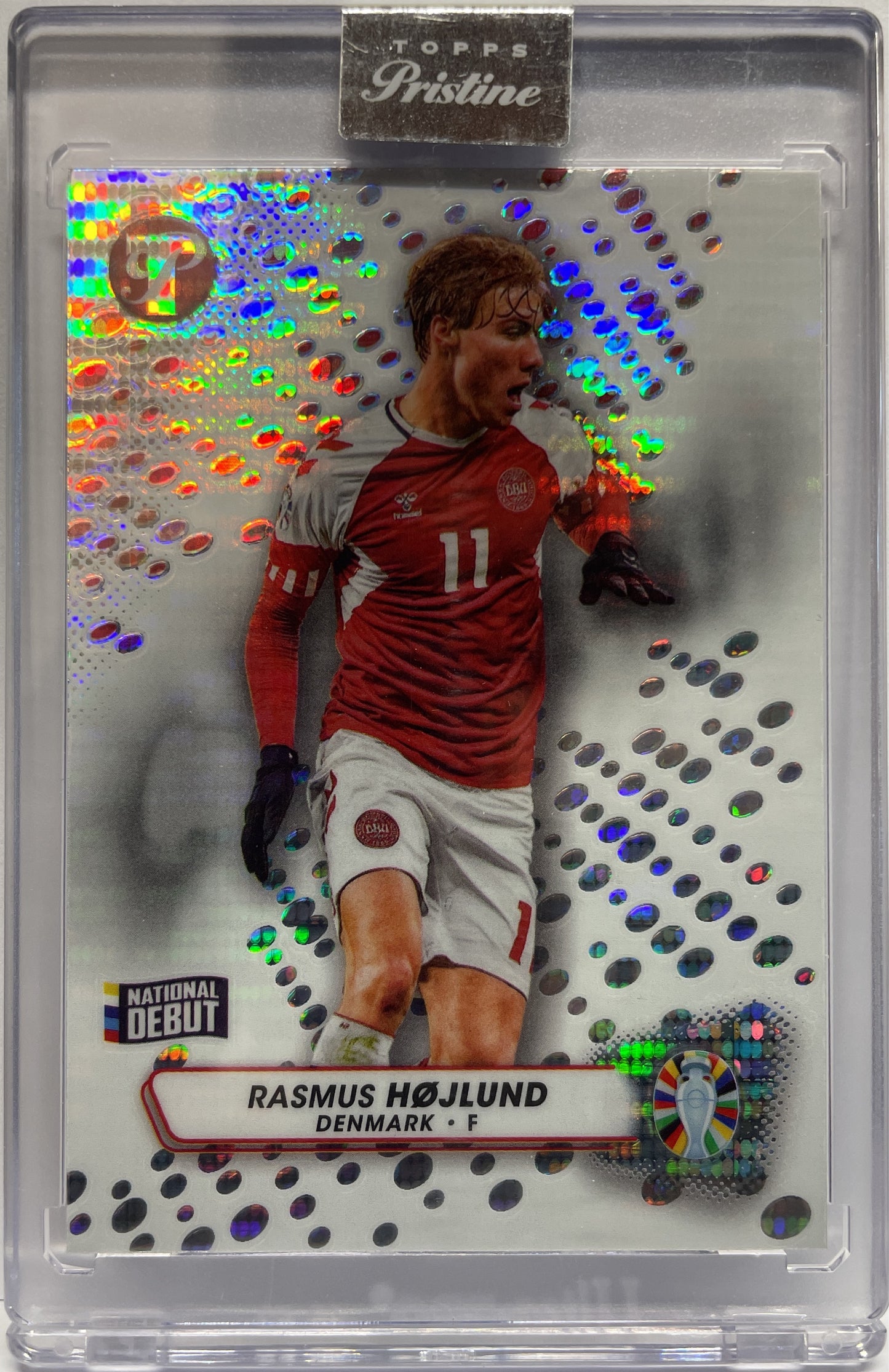 Rasmus Hojlund National Debut Pristine Topps Pristine Road To Euro 2024