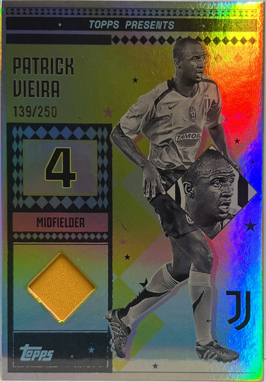 Patrick Vieira 139/250 Patch Vintage Lady Relic Topps Juventus Premium Team Set 2024/25