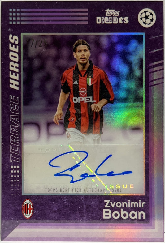 Zvoniir Boban 17/25 Autograph Terrace Heroes Topps Decades 2024/25