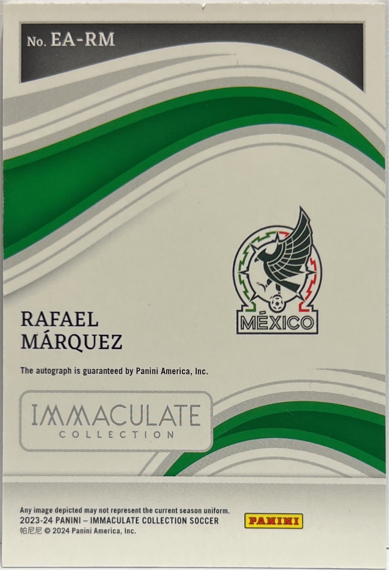 Rafael Marquez 1/10 Autograph Excellence Immaculate 2023/24
