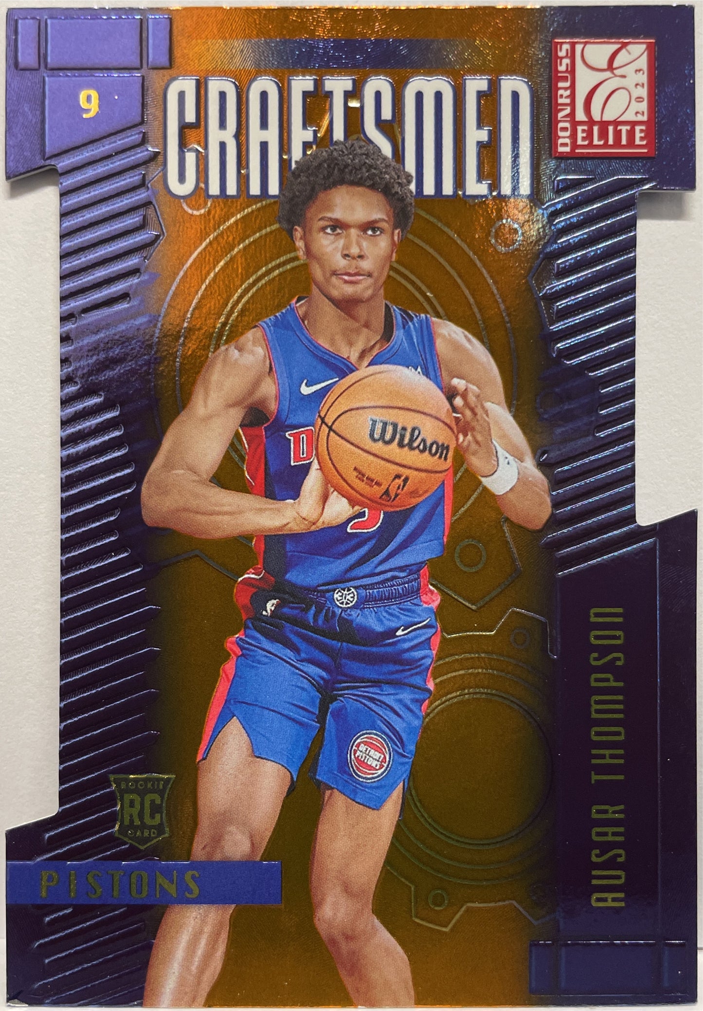 Ausar Thompson Rookie Craftsmen Orange Die-Cut Donruss Elite Basketball NBA 2023/24