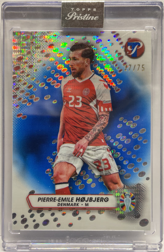 Pierre Emile Hojberg 27/75 Blue Topps Pristine Road To Euro 2024