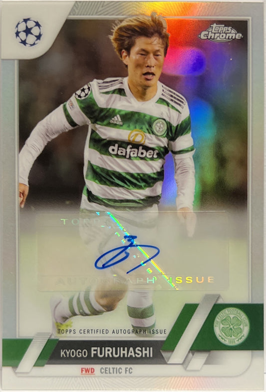 Kyogo Furuhashi Autograph Topps Chrome UCC 2022/23