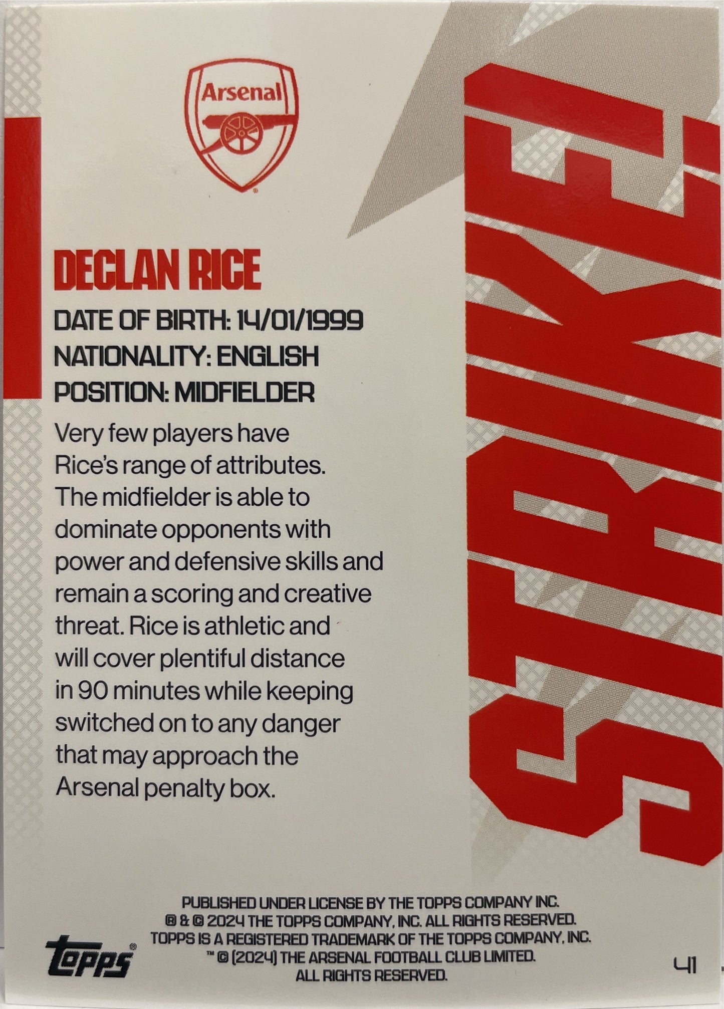 Mancolista-Strike Cracked Ice-Topps Arsenal FC Team Set 2023/24