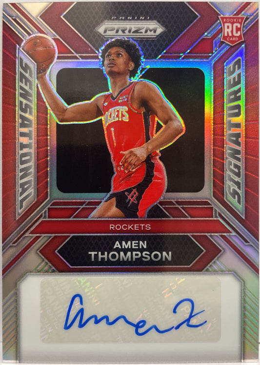 Amen Thompson 11/99 Rookie Autograph Sensational Signatures Basketball 2023/24