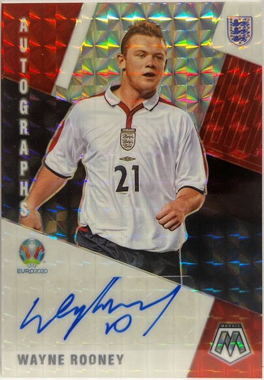 Wayne Rooney Autograph Mosaic Uefa Euro 2020