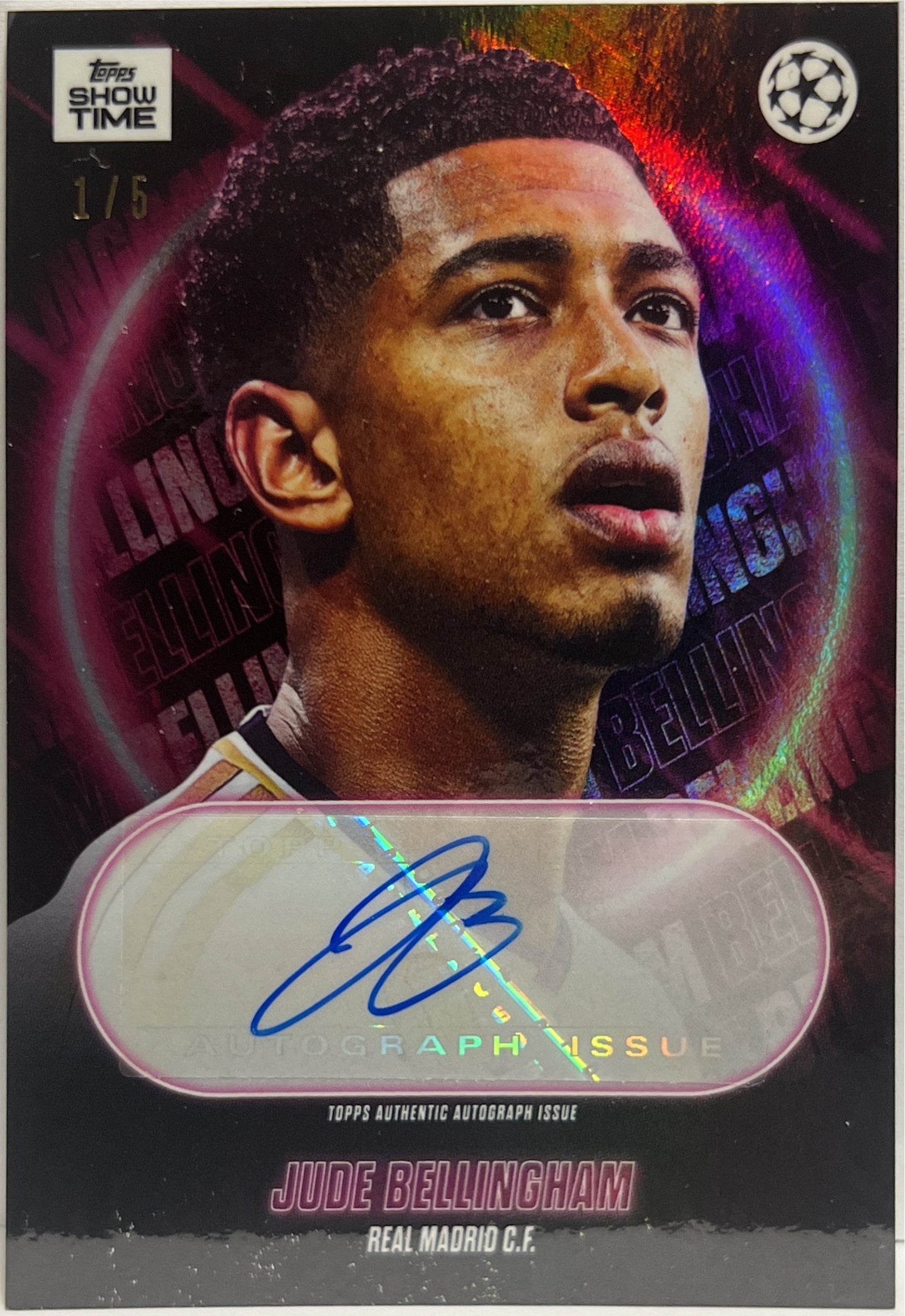 Jude Bellingham 1/5 Autograph Topps Showtime 2023/24