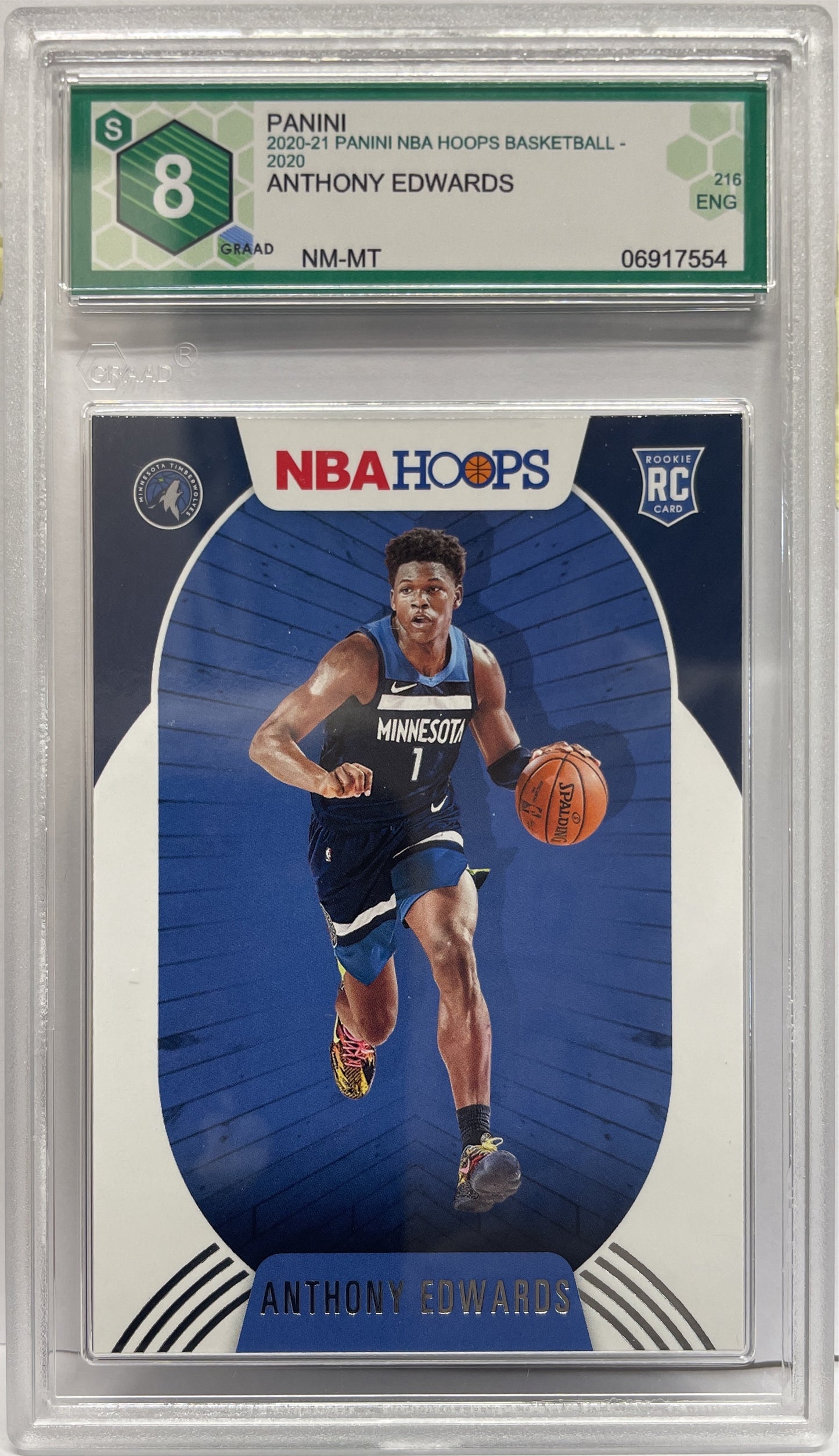 GRAAD 8 - Anthony Edwards Rookie - NBA Hoops Basketball 2020/21