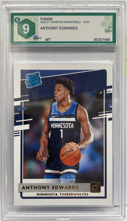 GRAAD 9 - Anthony Edwards Rated Rookie - Donruss Basketball NBA 2020/21