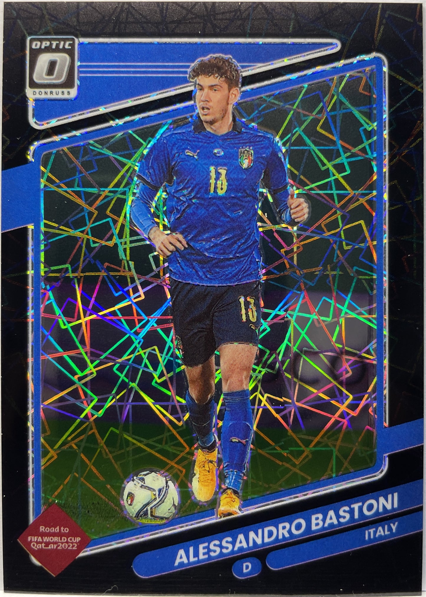 Alessandro Bastoni 18/25 Optic Black Velocity Donruss Road To Qatar 2021/22