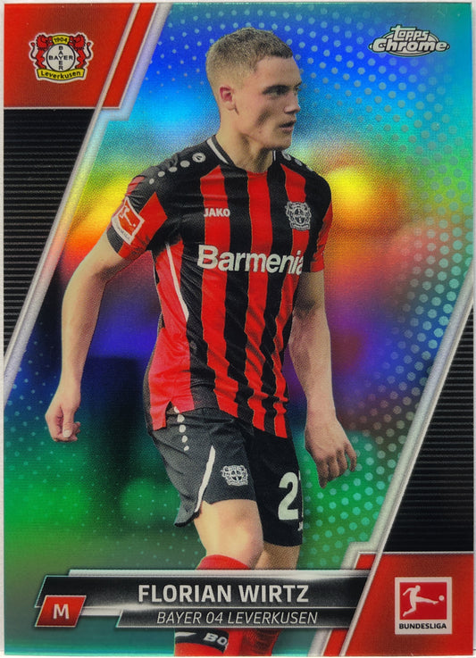 Florian Wirtz 258/275 Aqua Bubble Topps Chrome Bundesliga 2021/22