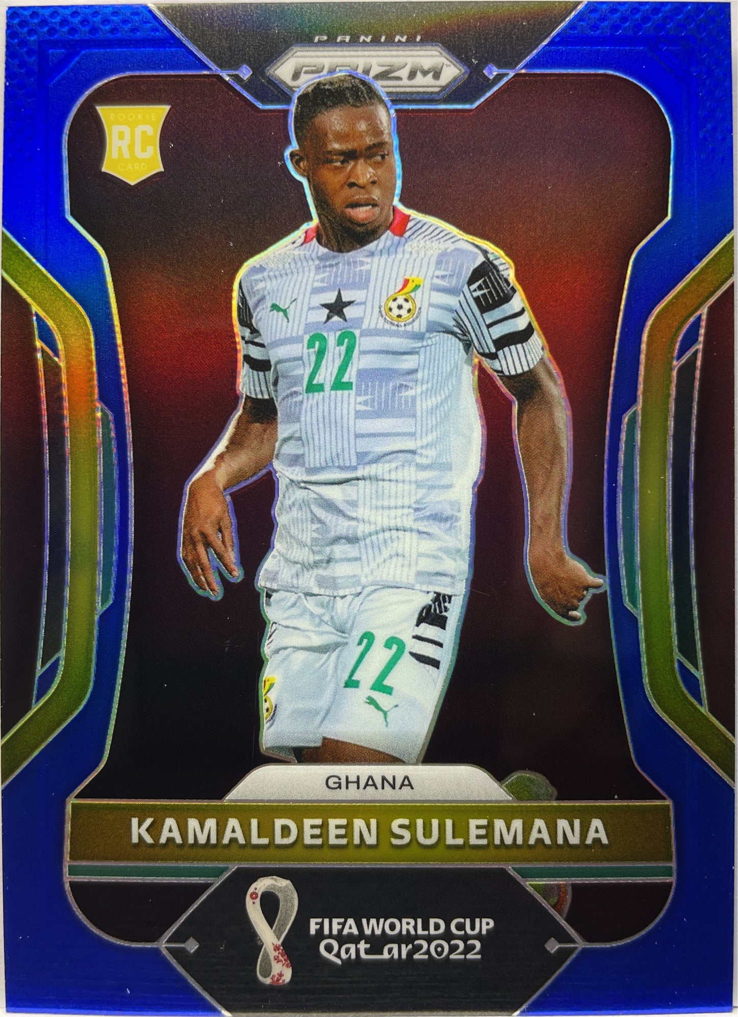 Kamaldeen Sulemana 295/299 Rookie Blue Prizm Qatar 2022