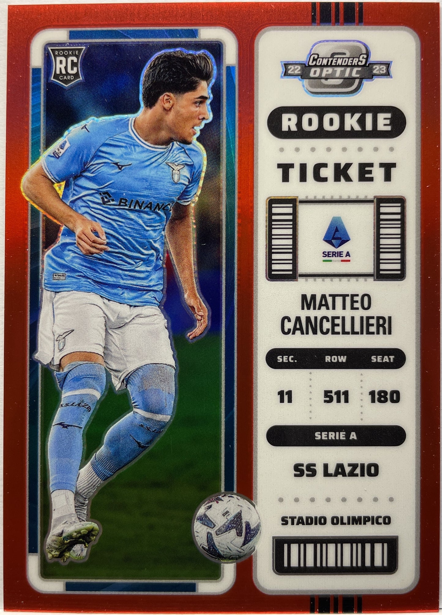 Matteo Cancellieri 3/99 Rookie Ticket Red Chronicles 2022/23