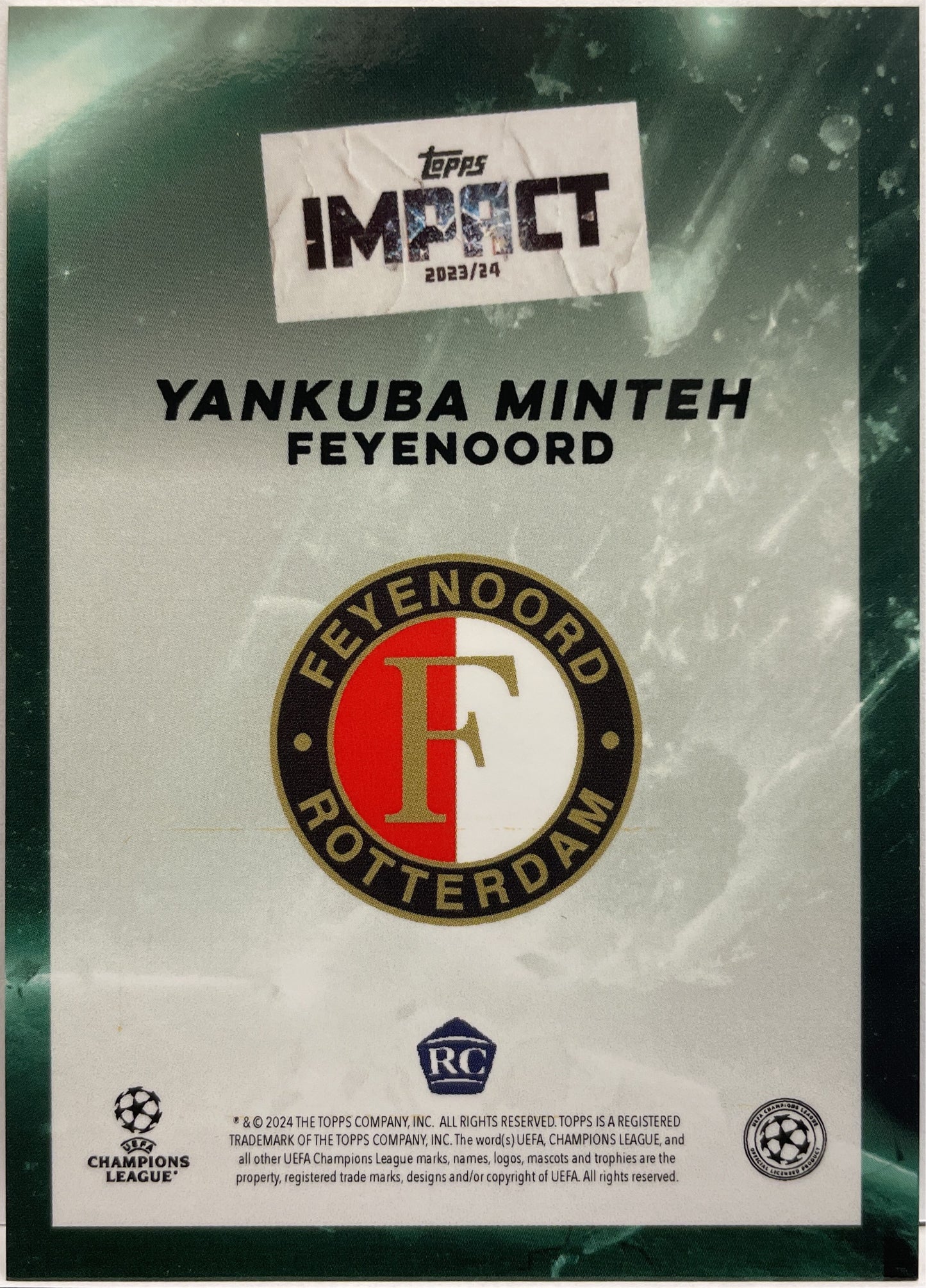 Yankuba Minteh 3/10 Rookie Autograph Topps Impact 2023/24