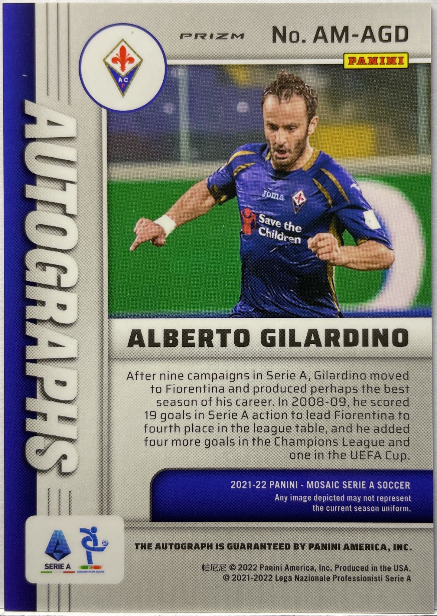 Alberto Gilardino Autograph Mosaic Serie A 2021/22