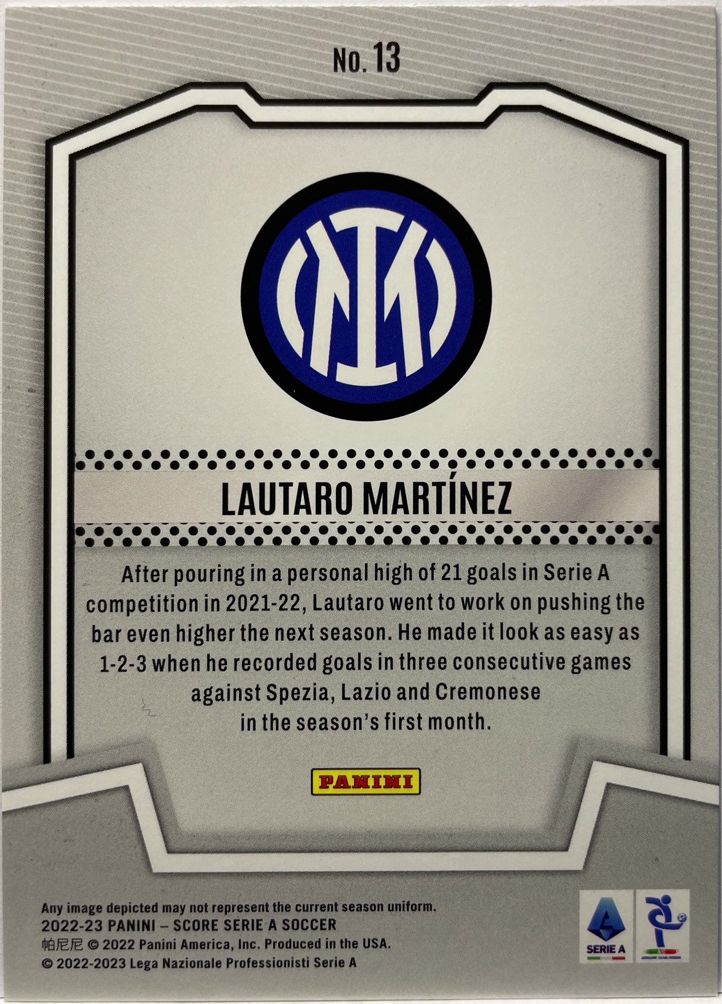 Lautaro Martinez 9/10 Score Team Gold Score Serie A 2022/23