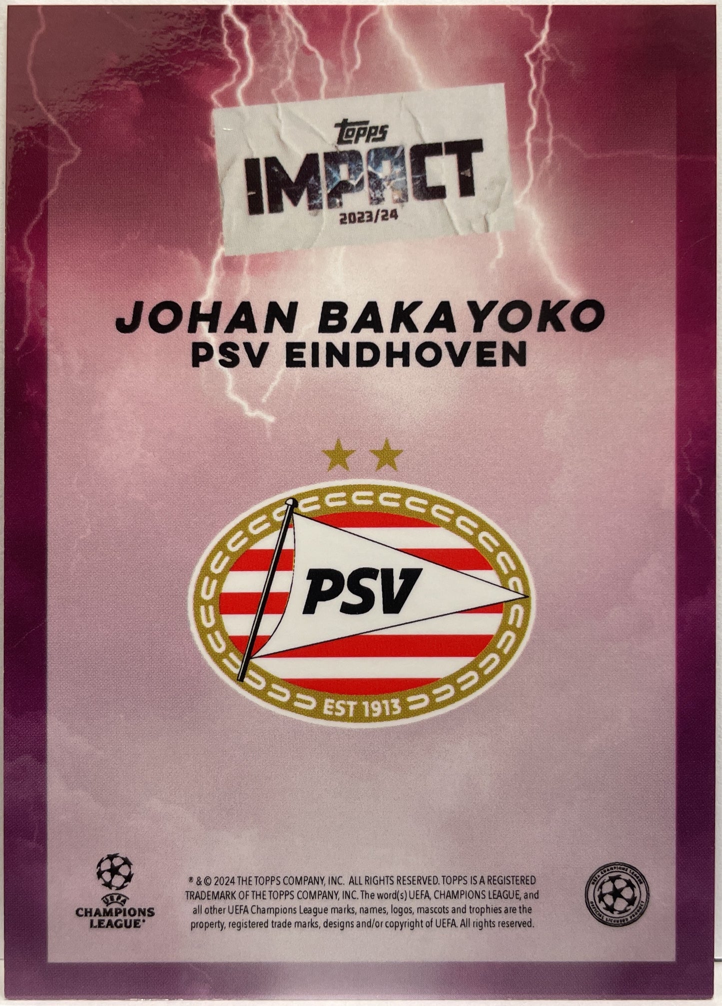 Johan Bakayoko 8/25 Topps Impact 2023/24