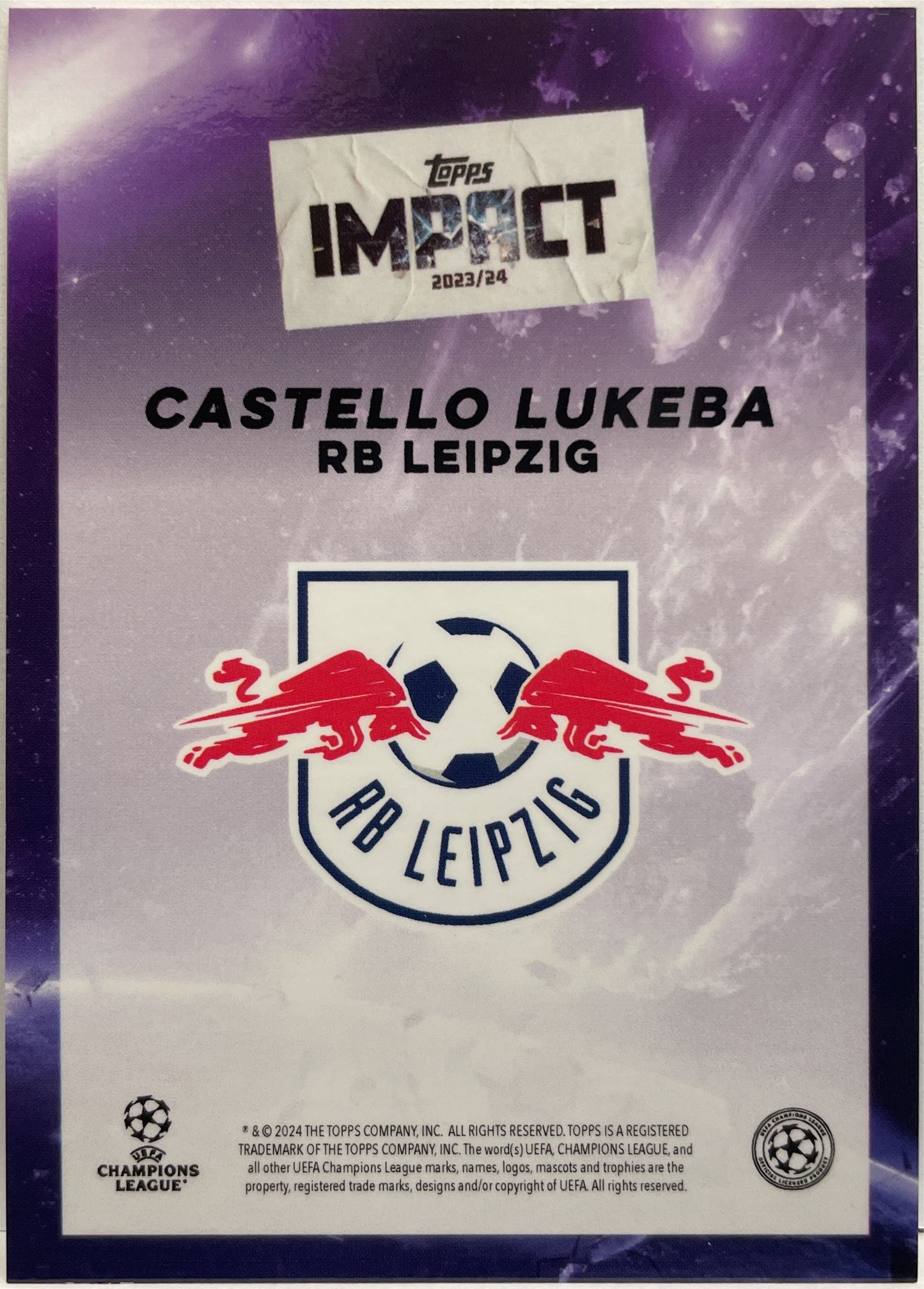 Castello Lukeba 22/49 Topps Impact 2023/24