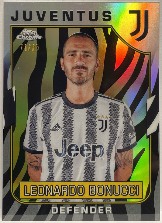 Leonardo Bonucci 71/75 Zebra Topps Chrome Juventus 2022/23