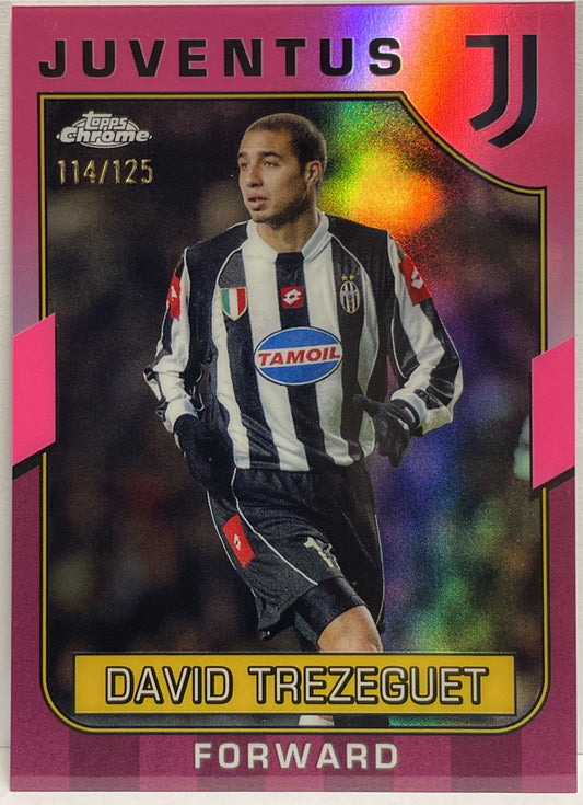 David Trezeguet 114/125 Pink Topps Chrome Juventus 2022/23