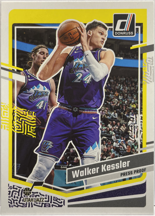 Walker Kessler 114/199 Press Proof Purple Donruss Basketball NBA 2023/24