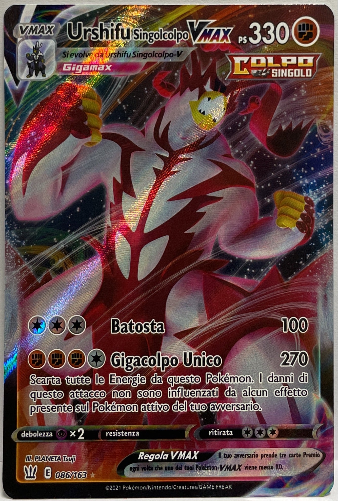 Urshifu Vmax 086/163 E Pokemon Ita 2021