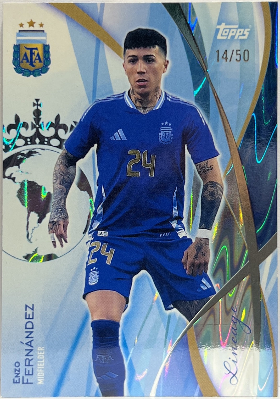 Enzo Fernandez 14/50 Topps Lineage Argentina 2024