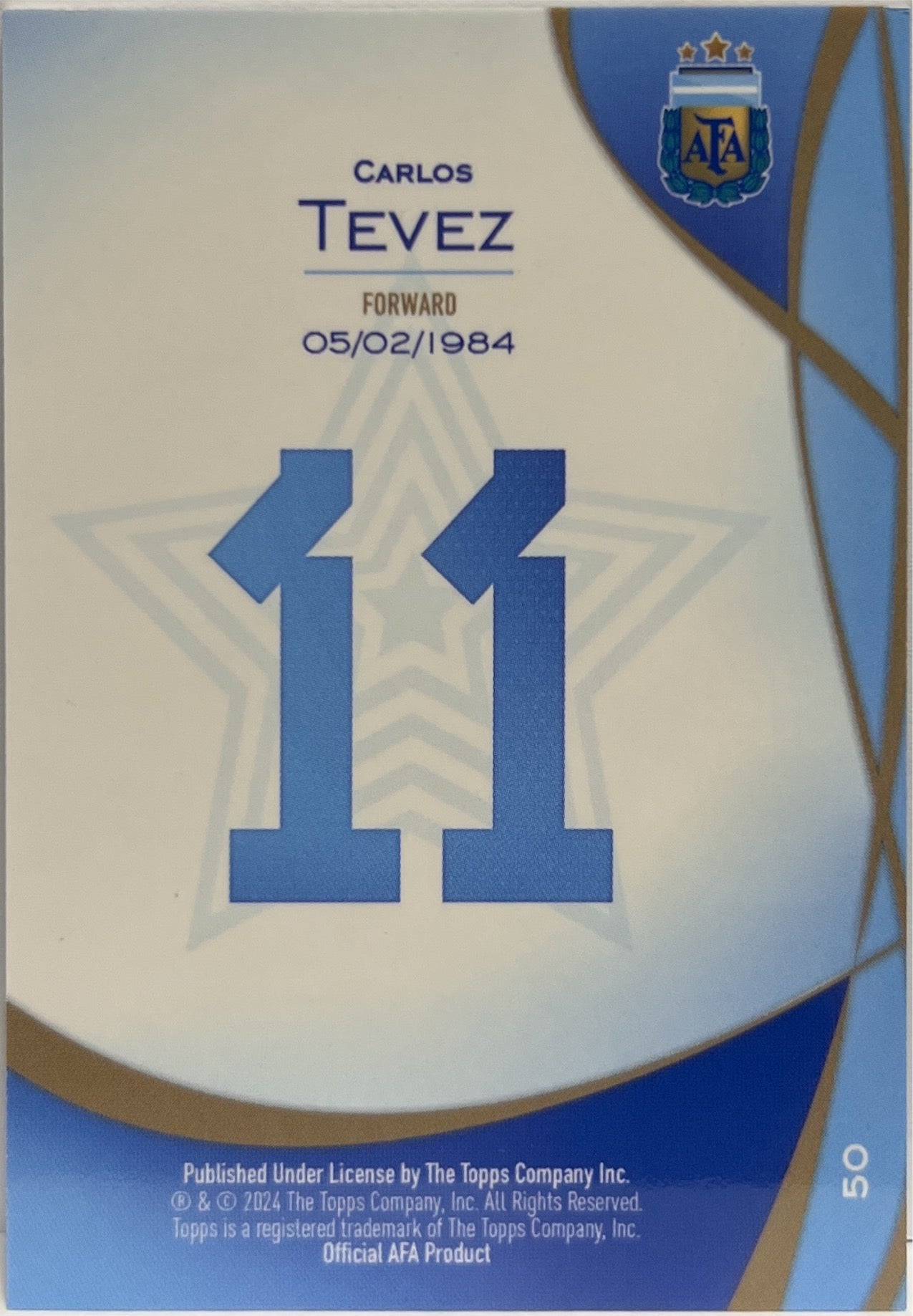 Carlos Tevez 98/99 Topps Lineage Argentina 2024