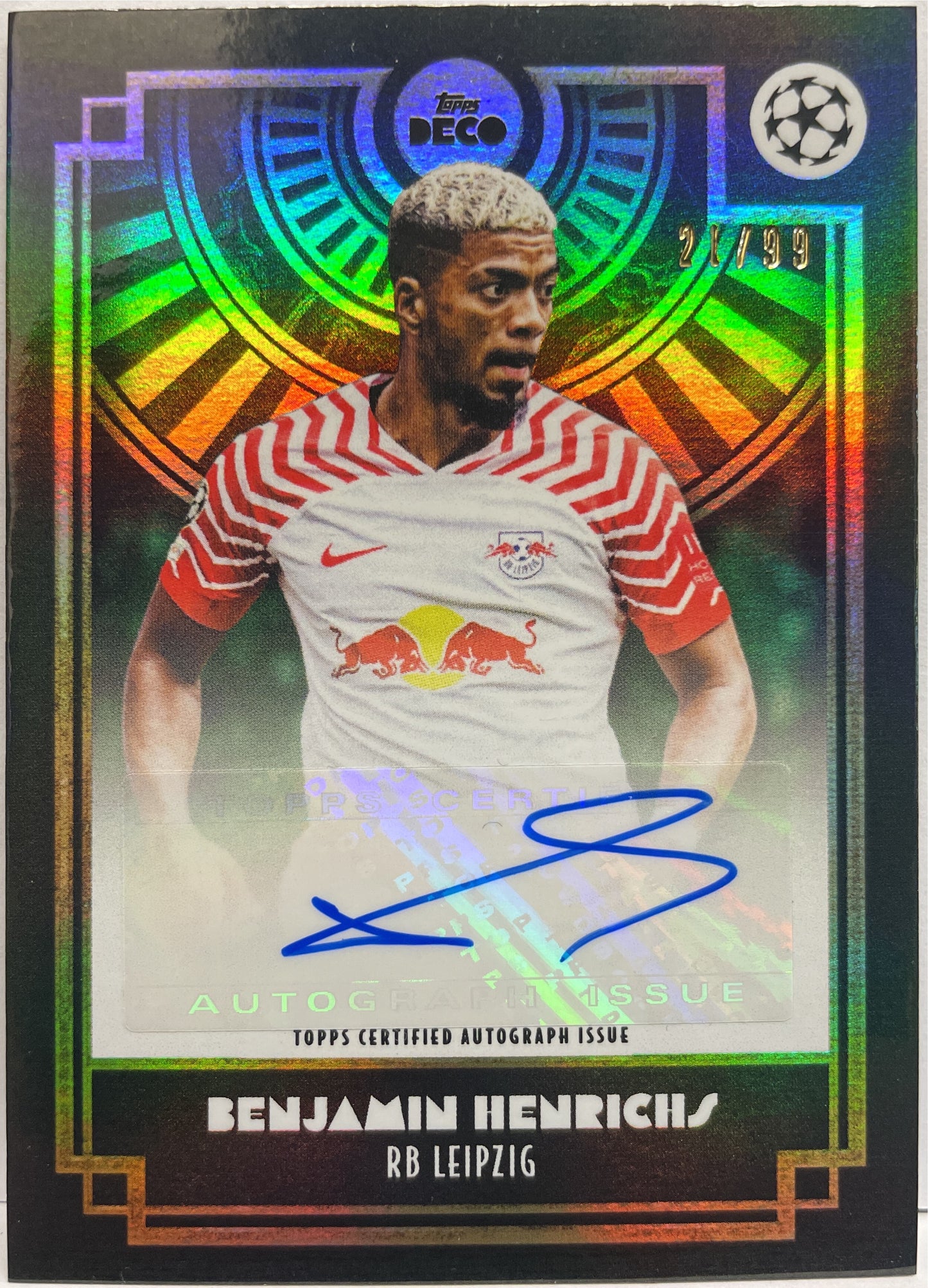 Benjamin Henrichs 21/99 Autograph Topps Deco UCC 2022/23